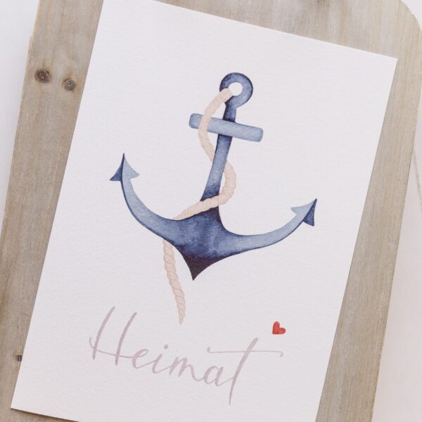 FineArt-Print „Heimat“ mit Anker-Illustration