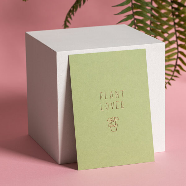 goldverliebt Karte plant lover moosgrün